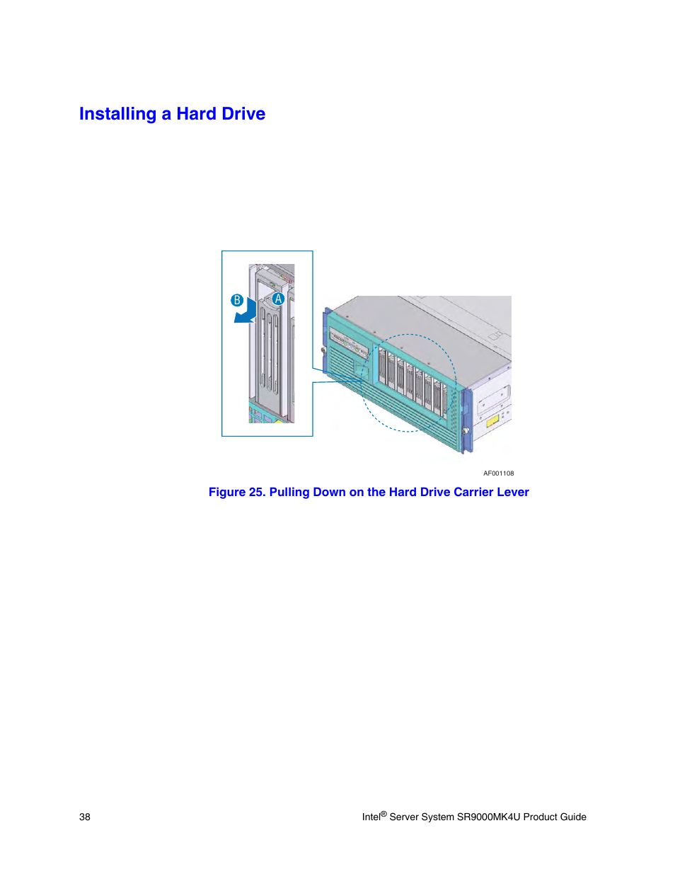 Installing a hard drive | Intel SR9000MK4U User Manual | Page 60 / 258