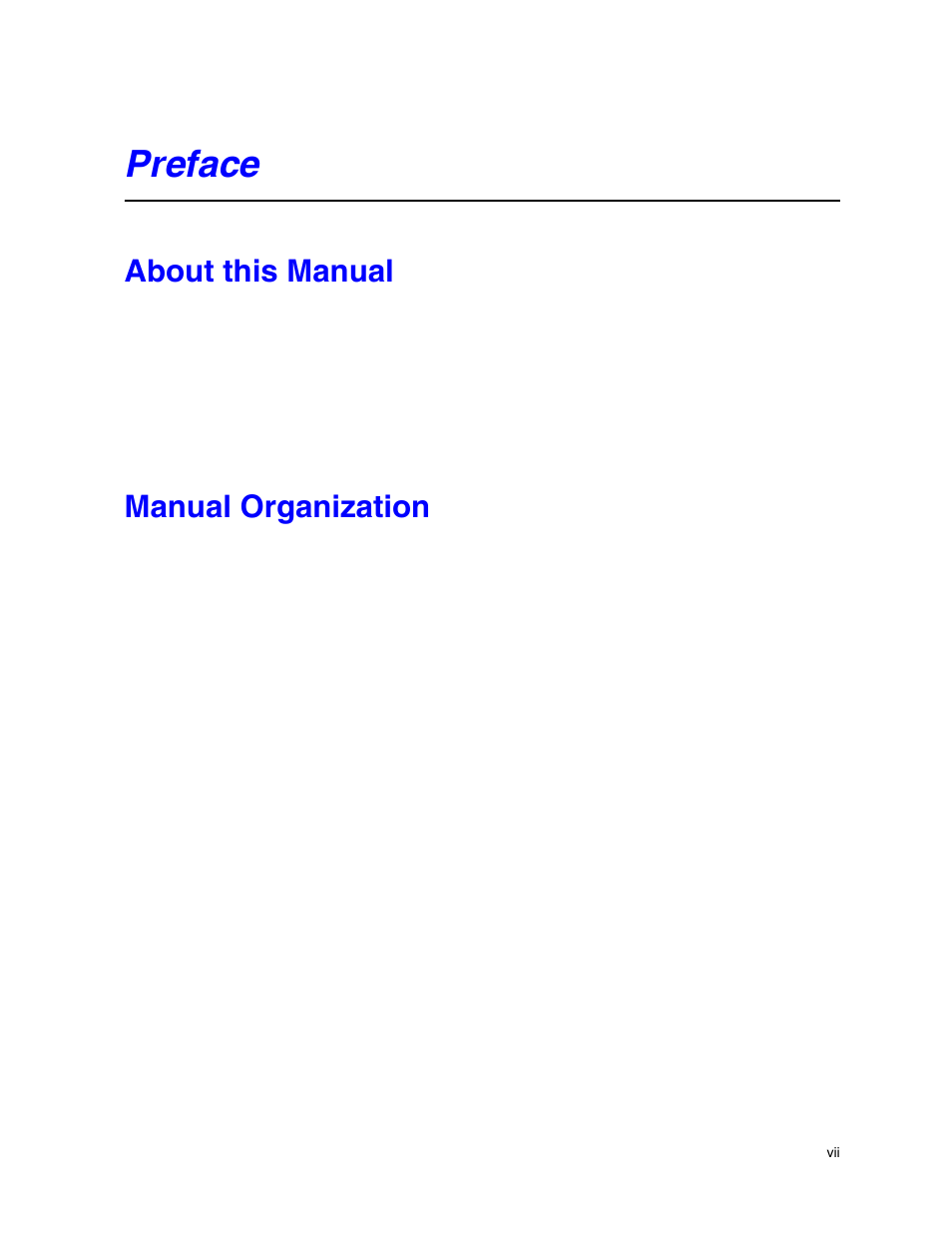 Preface, About this manual, Manual organization | Intel SR9000MK4U User Manual | Page 7 / 258