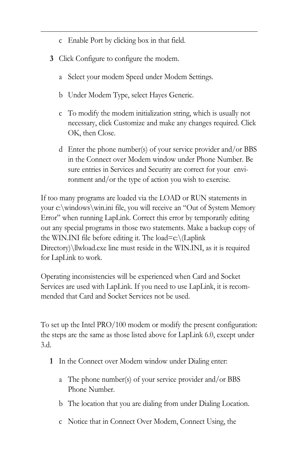 Intel LAN+Modem56 PC Card PRO/100 User Manual | Page 116 / 178