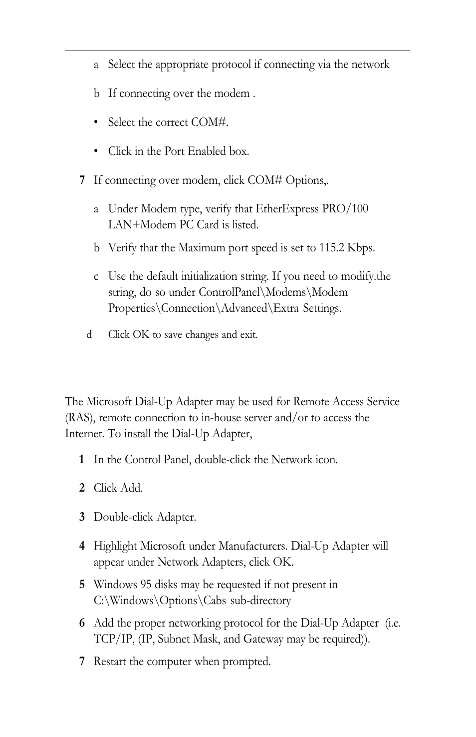 Intel LAN+Modem56 PC Card PRO/100 User Manual | Page 120 / 178