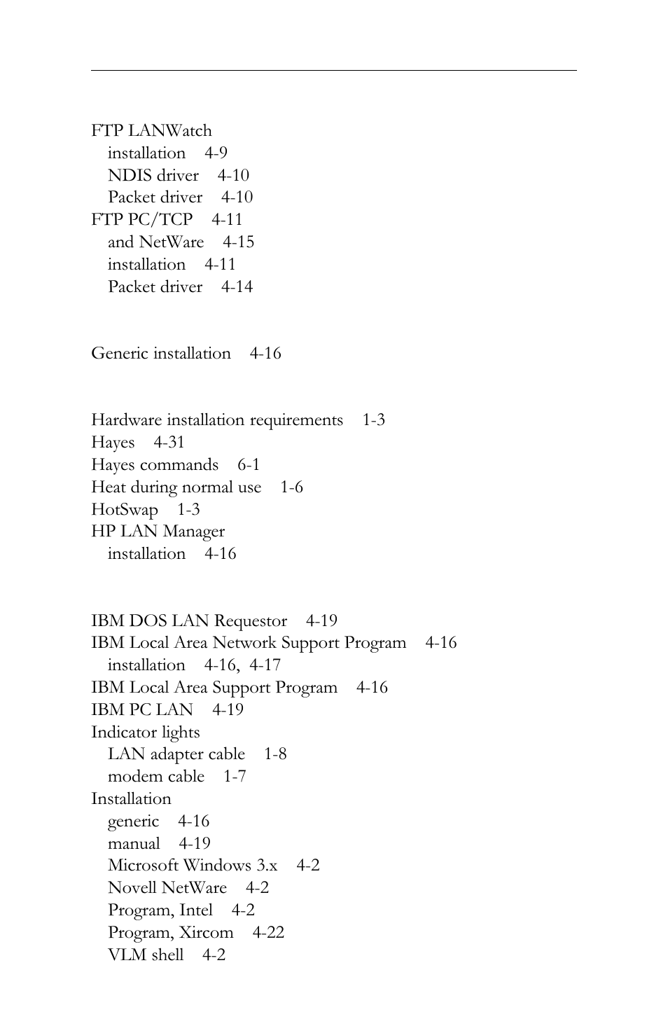 Intel LAN+Modem56 PC Card PRO/100 User Manual | Page 173 / 178