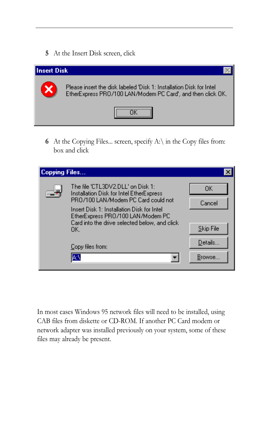 Intel LAN+Modem56 PC Card PRO/100 User Manual | Page 18 / 178