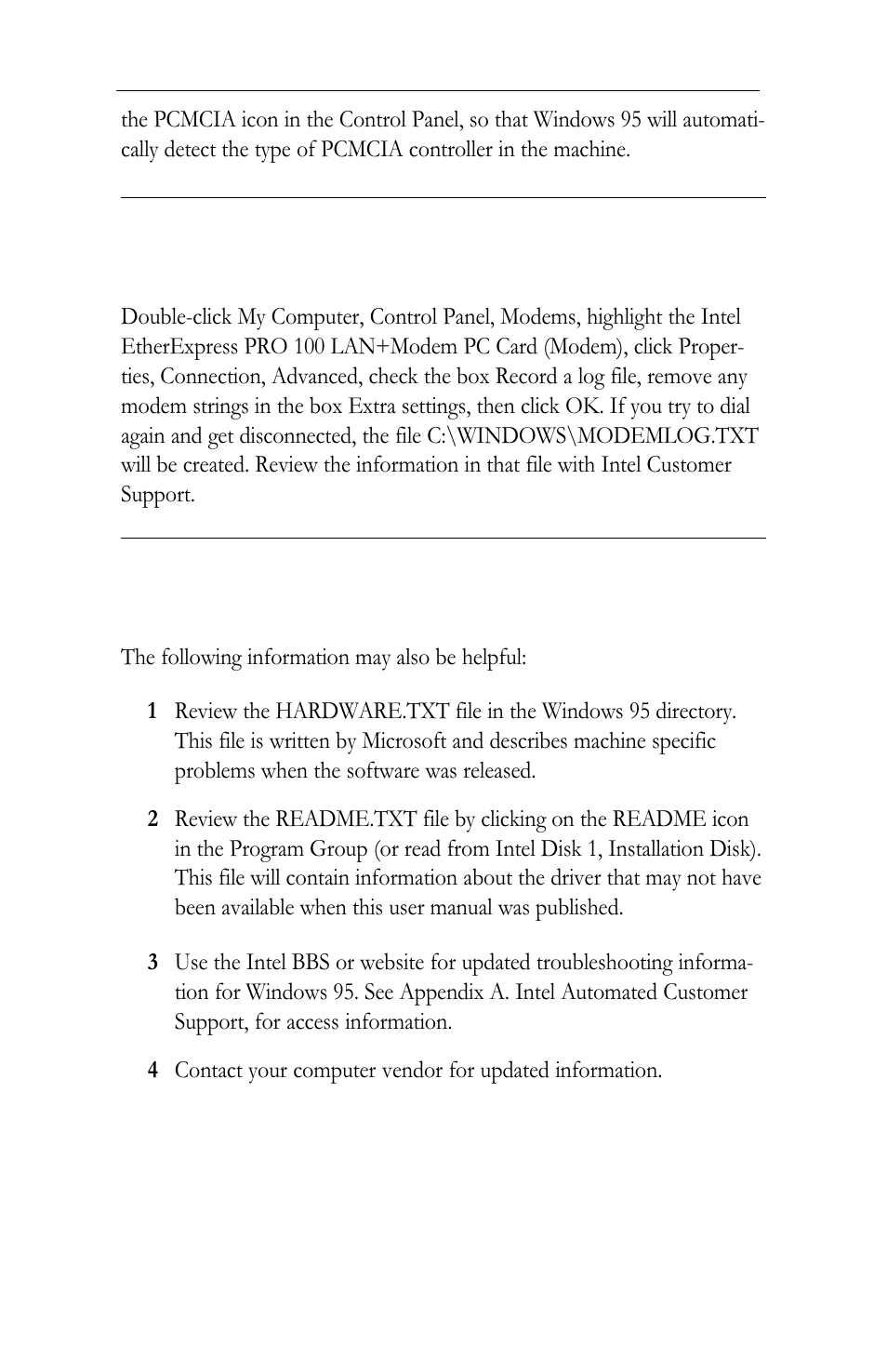 Intel LAN+Modem56 PC Card PRO/100 User Manual | Page 24 / 178