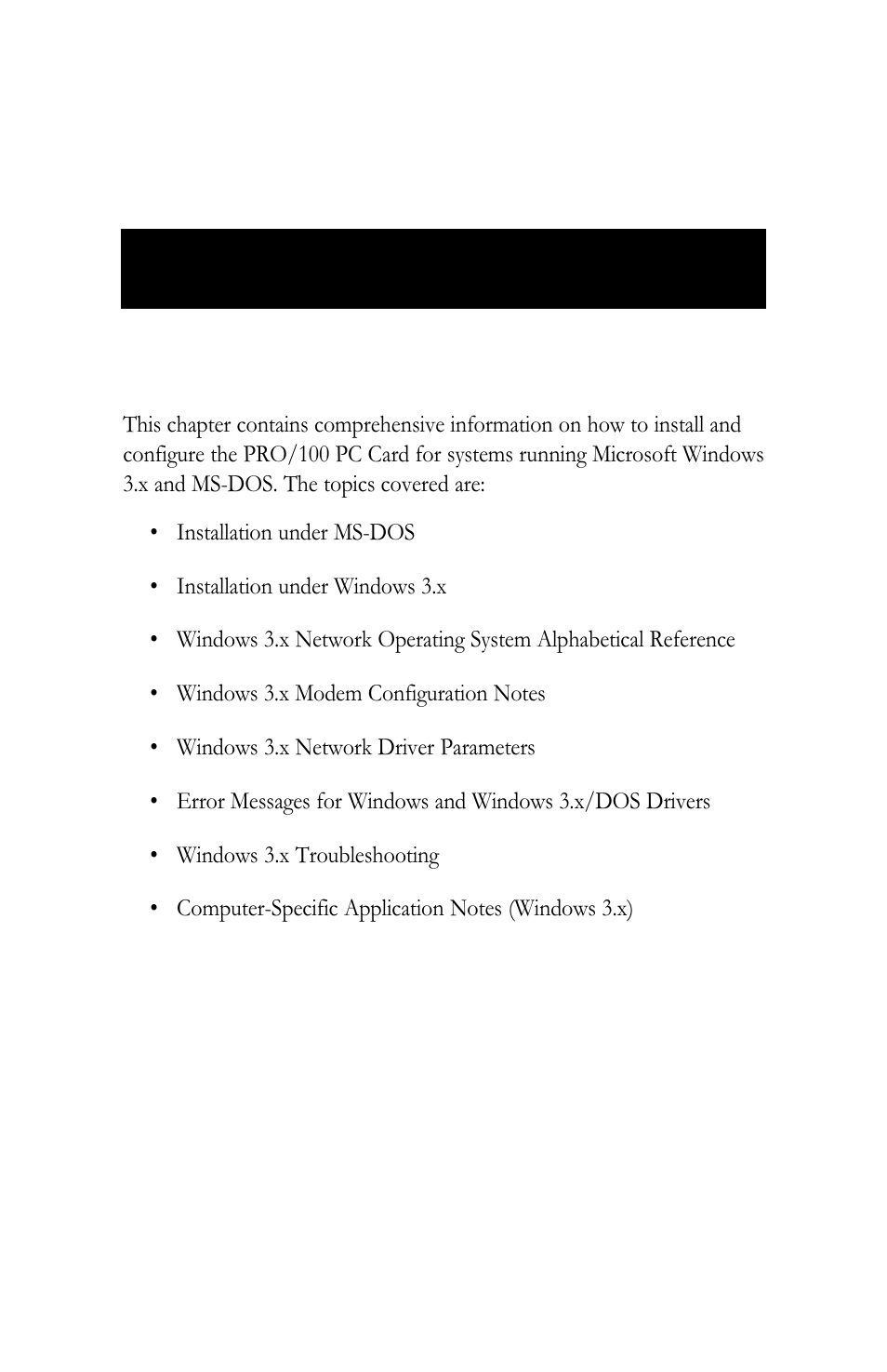 Modem reference, Result codes, Modem reference -1 | Result codes -1, Windows 3.x/dos installation | Intel LAN+Modem56 PC Card PRO/100 User Manual | Page 39 / 178