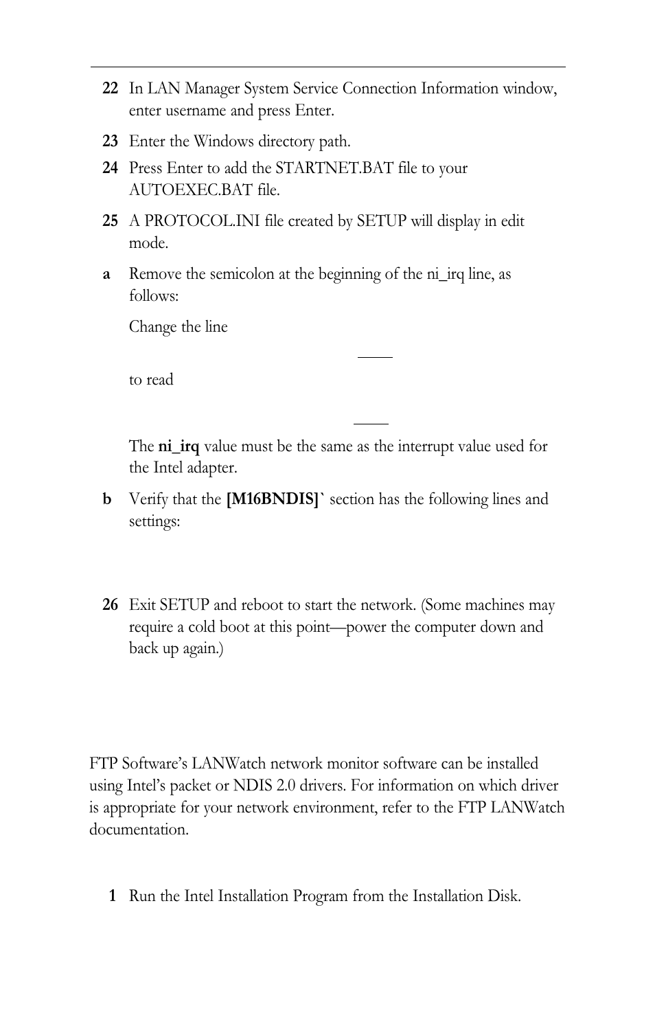 Ftp software lanwatch | Intel LAN+Modem56 PC Card PRO/100 User Manual | Page 47 / 178