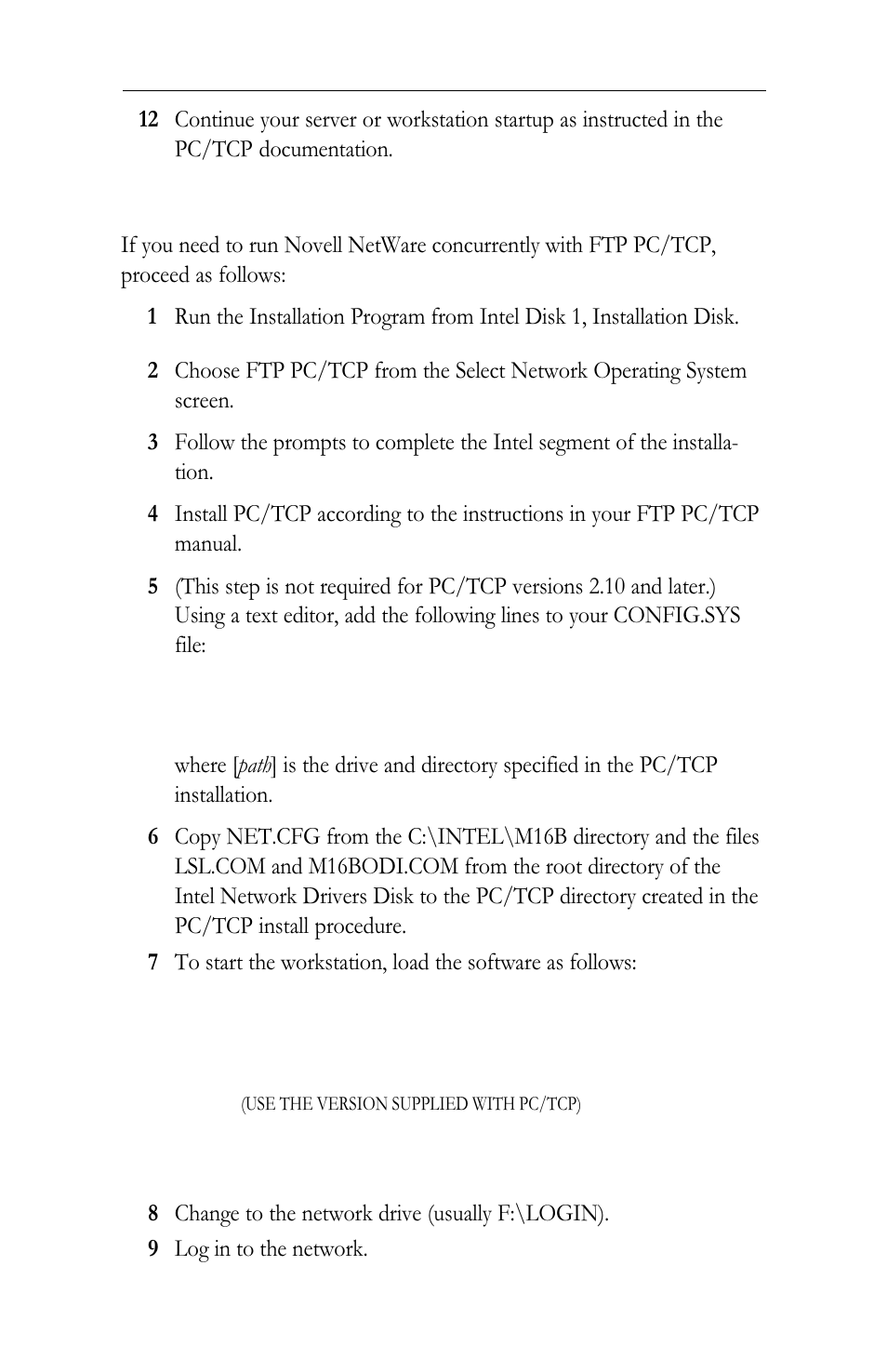 Odi with ftp software pc/tcp and netware | Intel LAN+Modem56 PC Card PRO/100 User Manual | Page 53 / 178