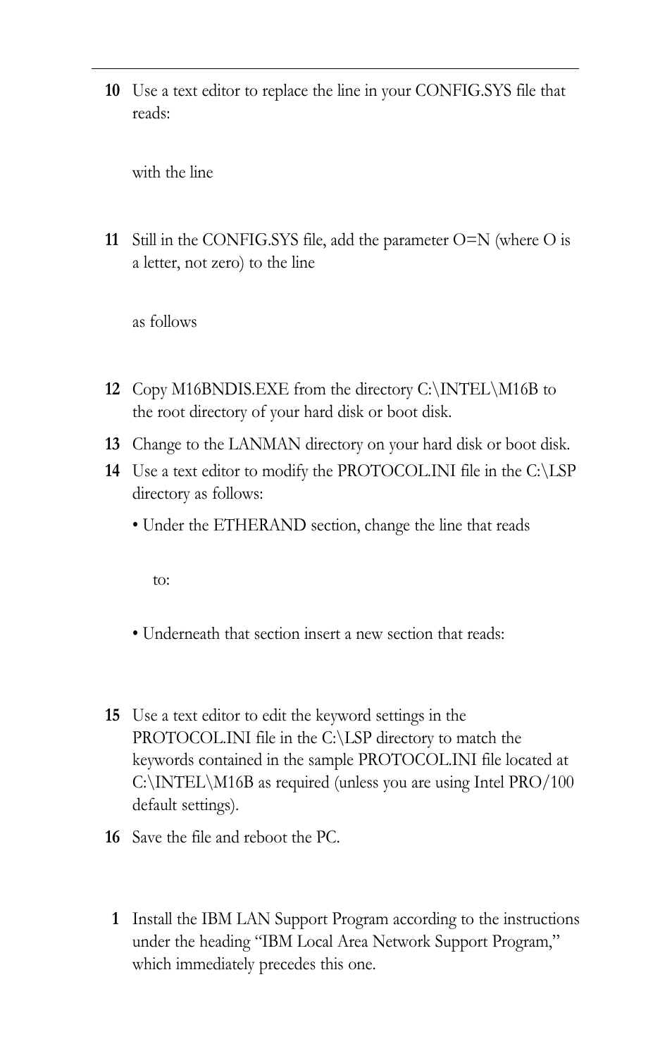 Ibm pc lan and ibm dos lan requester | Intel LAN+Modem56 PC Card PRO/100 User Manual | Page 56 / 178