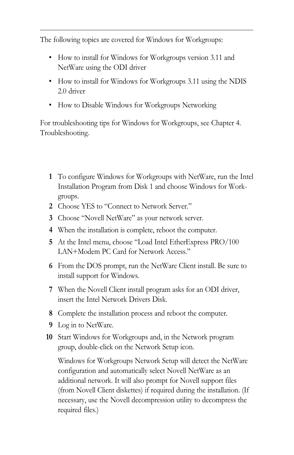 Intel LAN+Modem56 PC Card PRO/100 User Manual | Page 60 / 178