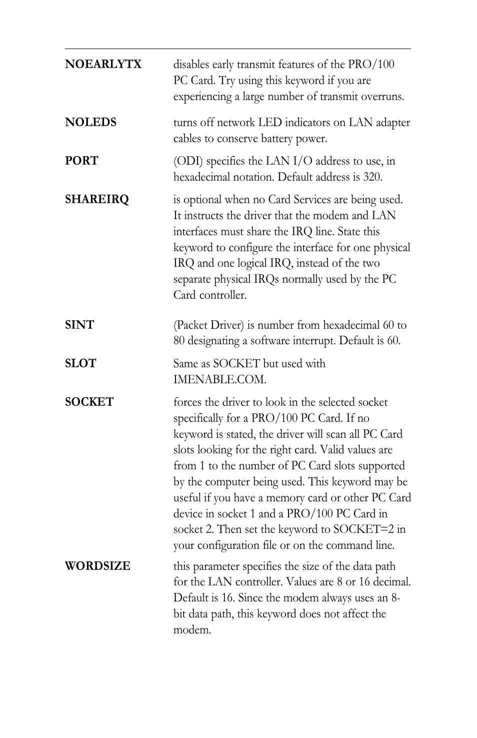 Intel LAN+Modem56 PC Card PRO/100 User Manual | Page 84 / 178