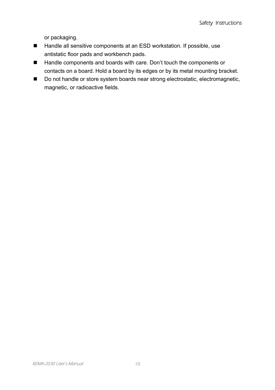 Intel KEMX-2030 User Manual | Page 10 / 60