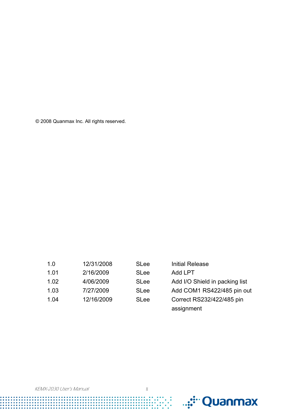 Intel KEMX-2030 User Manual | Page 2 / 60