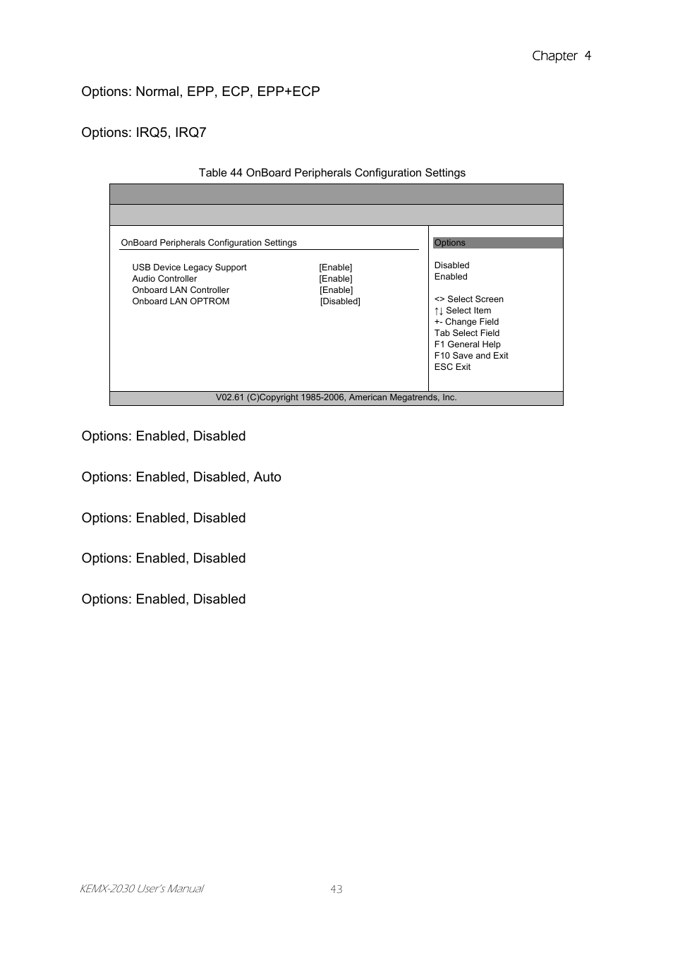 Chapter 4 | Intel KEMX-2030 User Manual | Page 43 / 60
