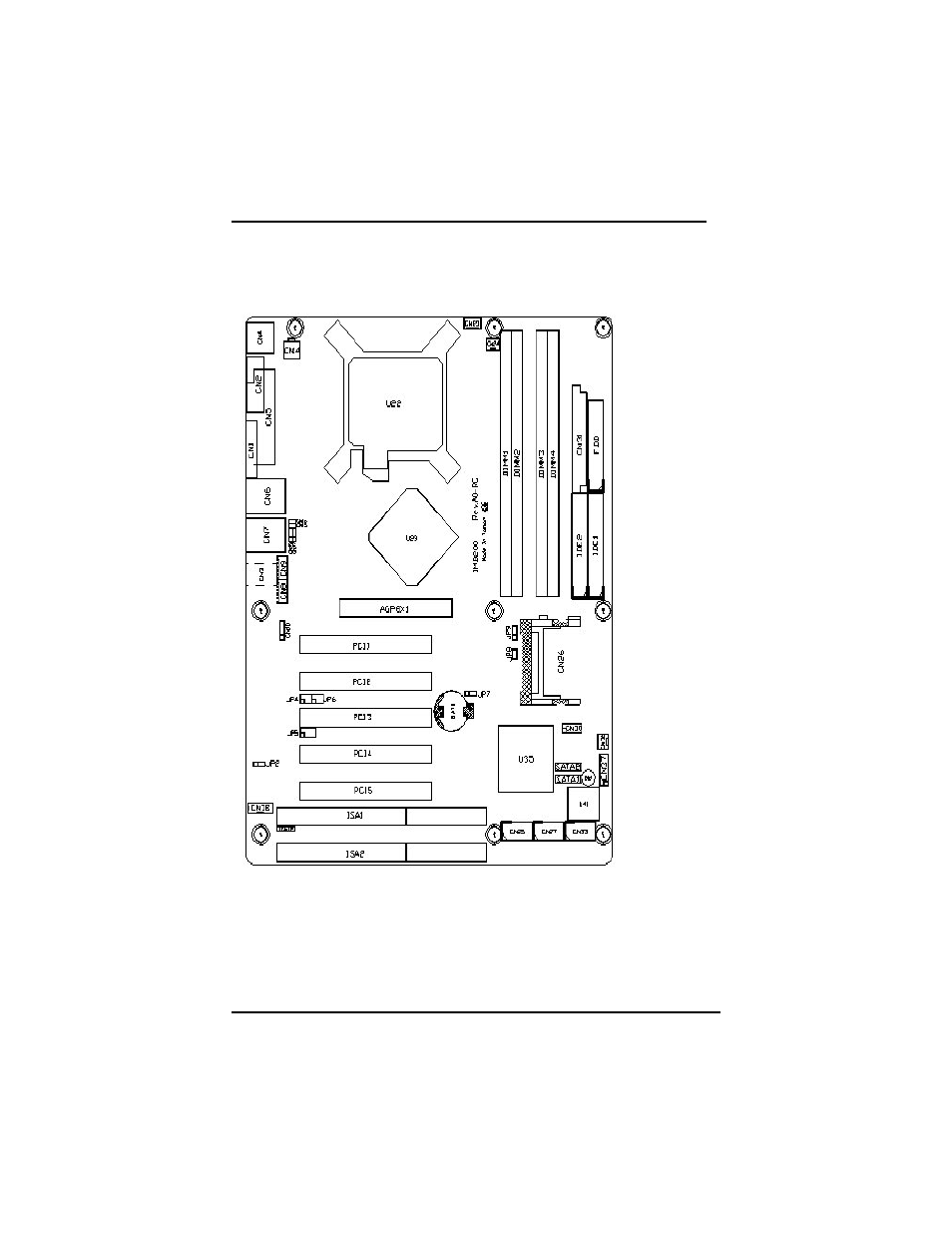 Chapter 2 jumpers and connectors, 1 board layout, Board layout | Intel IMB200VGE User Manual | Page 11 / 77