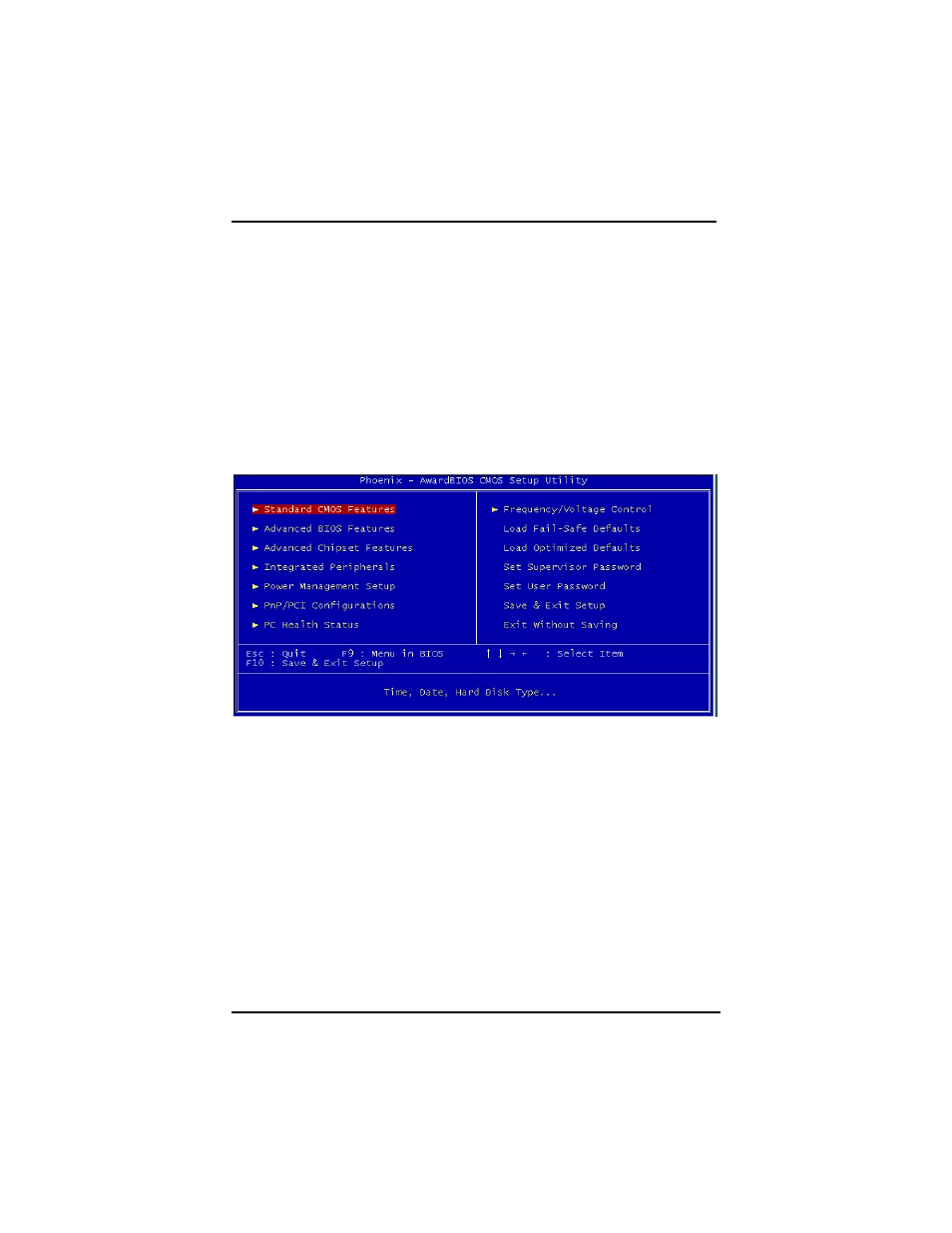 3 standard cmos setup, Standard cmos setup | Intel IMB200VGE User Manual | Page 44 / 77