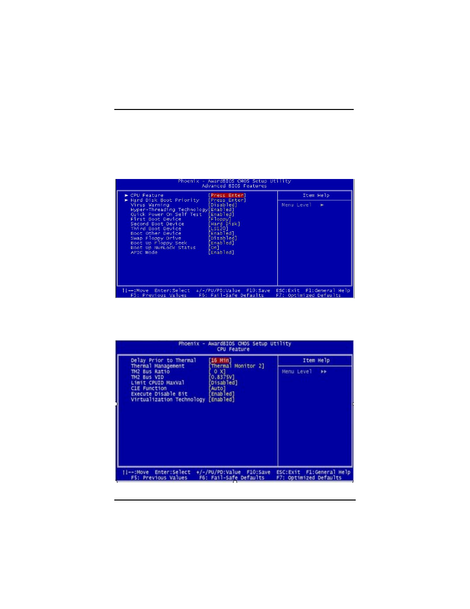 4 advanced bios features, 1 cpu feature, Advanced bios features | 1 cpu feature…………………………………………. 41 | Intel IMB200VGE User Manual | Page 47 / 77