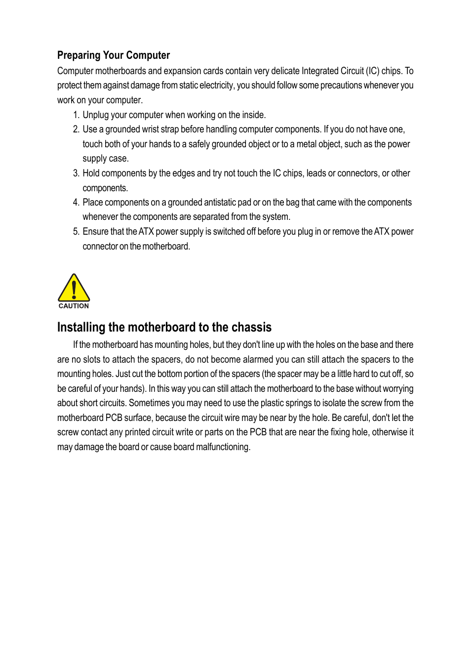Installing the motherboard to the chassis | GIGABYTE 8S661FXMP-RZ User Manual | Page 3 / 40