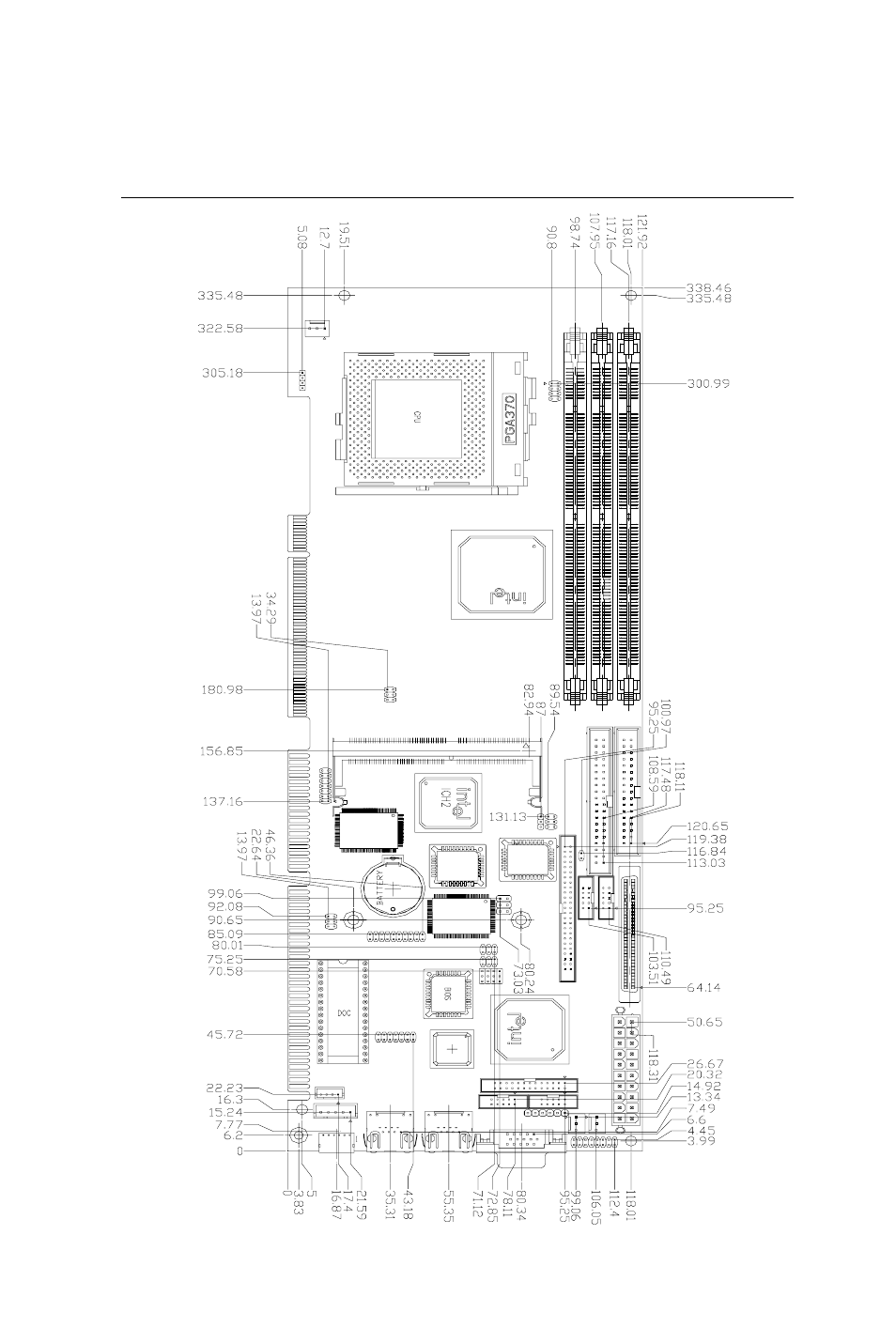 Board dimensions, 8sbc-776 user manual | Intel SBC-776 User Manual | Page 18 / 104