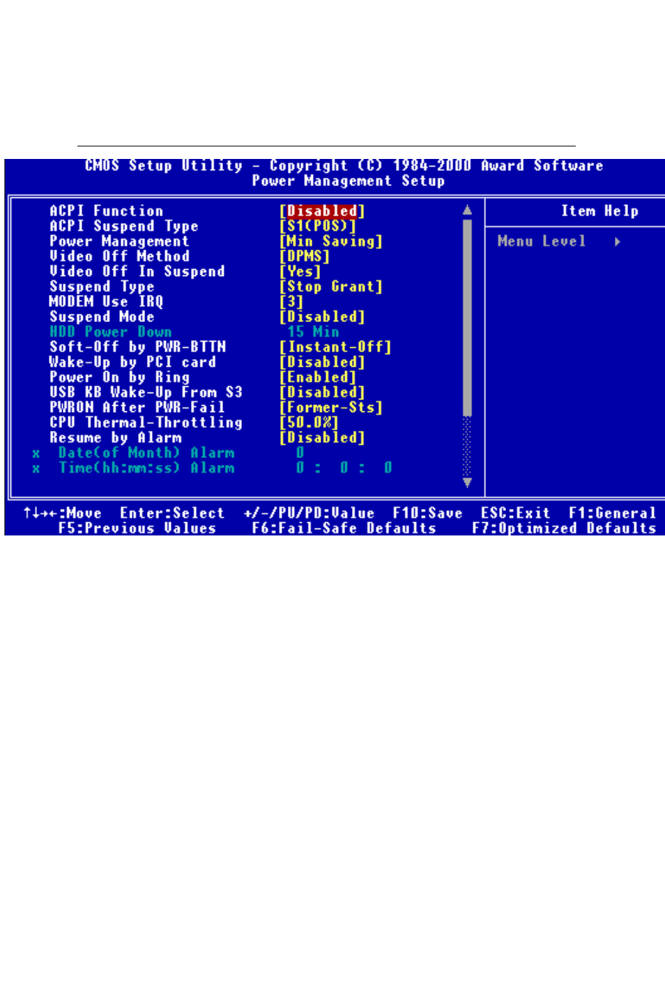 Power management setup acpi function, Acpi suspend type | Intel SBC-776 User Manual | Page 76 / 104