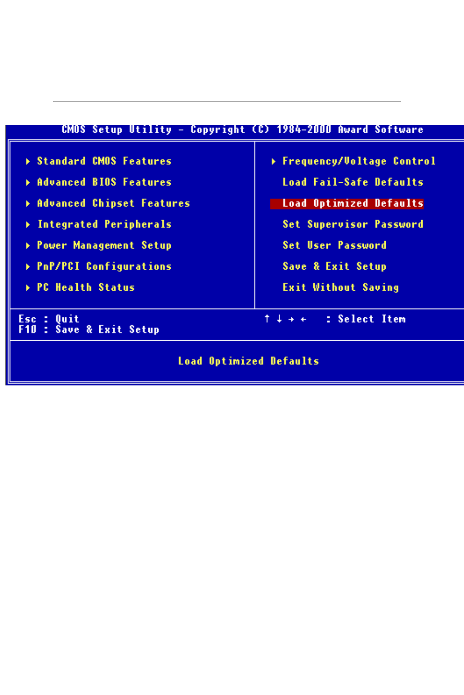 Load optimized default | Intel SBC-776 User Manual | Page 86 / 104