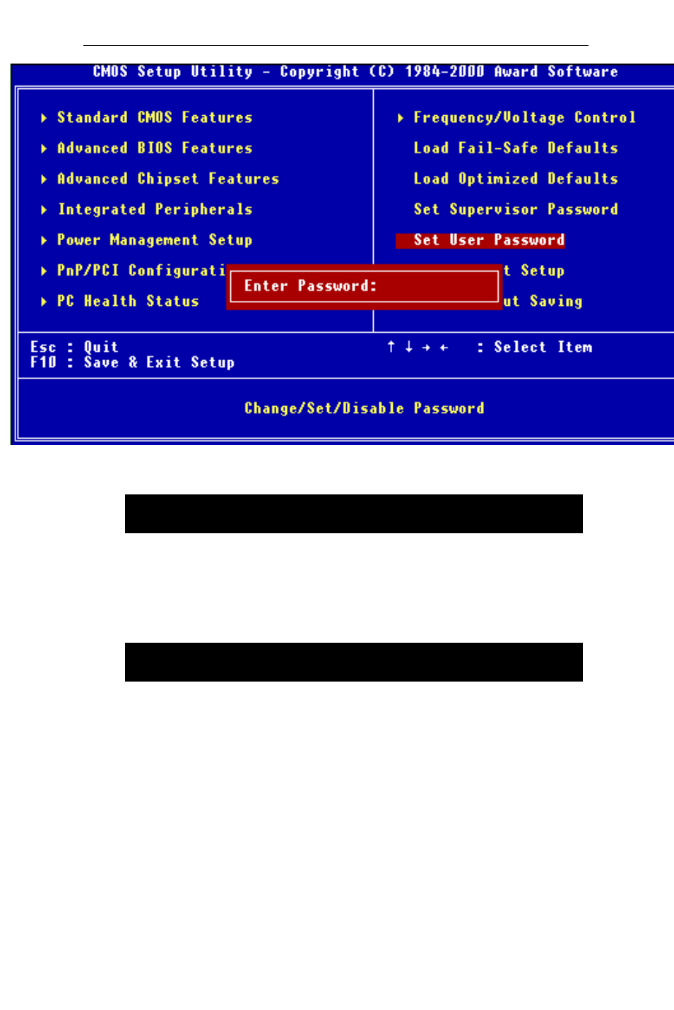 Set user password | Intel SBC-776 User Manual | Page 88 / 104