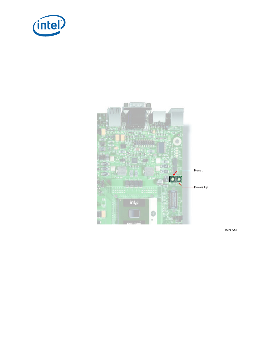 4 power on and reset buttons, Power on and reset buttons, Mobile intel | 915gme express chipset power on and reset buttons, Fer to | Intel 915GME User Manual | Page 40 / 53