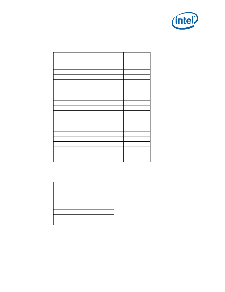 Table 16. ide connector (j7j2), Table 17. sata pinout (j7h1), Ide connector | Sata pinout, 16 ide connector (j7j2) 17 sata pinout (j7h1) | Intel 915GME User Manual | Page 49 / 53