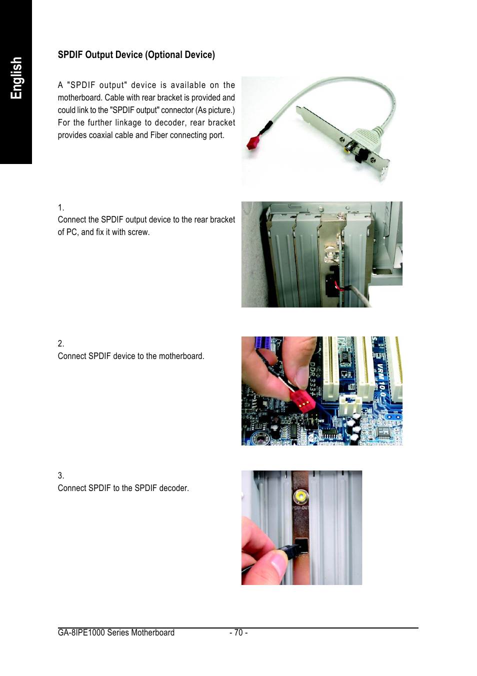 English | Intel GA-8IPE1000 User Manual | Page 70 / 80