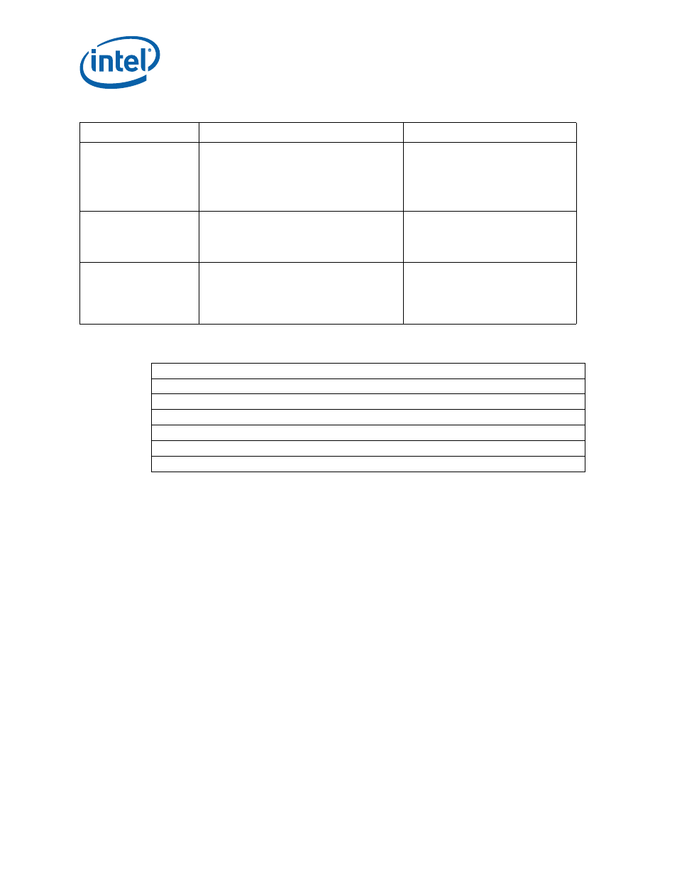 Table 7. additional features, 4 processor support, 5 system memory | Processor support, System memory, Additional features | Intel Core 2 Duo User Manual | Page 14 / 36