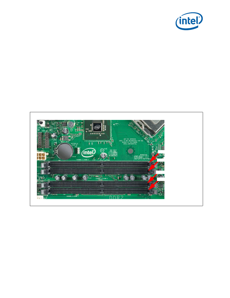 Figure 3. memory channel and dimm configuration, 1 dual channel (interleaved) mode configurations, Dual channel (interleaved) mode configurations | Memory channel and dimm configuration | Intel Core 2 Duo User Manual | Page 15 / 36