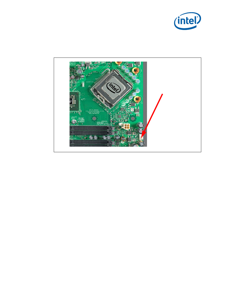 Figure 23. cpu fan location, 23 cpu fan location | Intel Core 2 Duo User Manual | Page 31 / 36