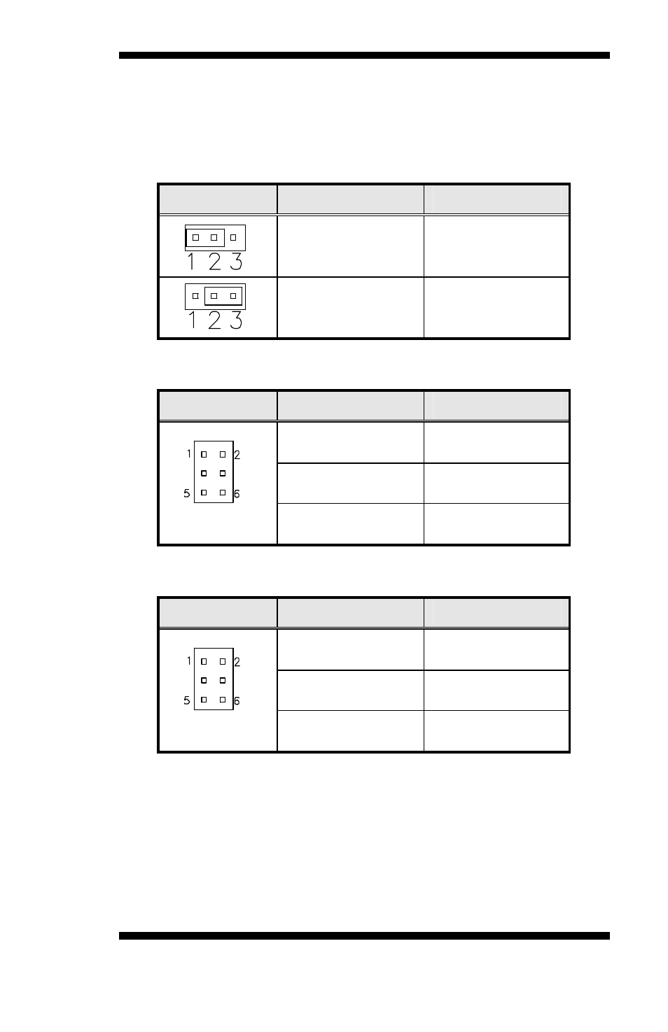 Jp4 setting function, Pin 1-2 short/closed, Normal | Pin 2-3 short/closed, Jp5 setting function pin 1-2 short/closed, 12v pin 3-4 short/closed, Pin 5-6 short/closed, Jp6 setting function pin 1-2 short/closed | Intel MB820 User Manual | Page 13 / 60