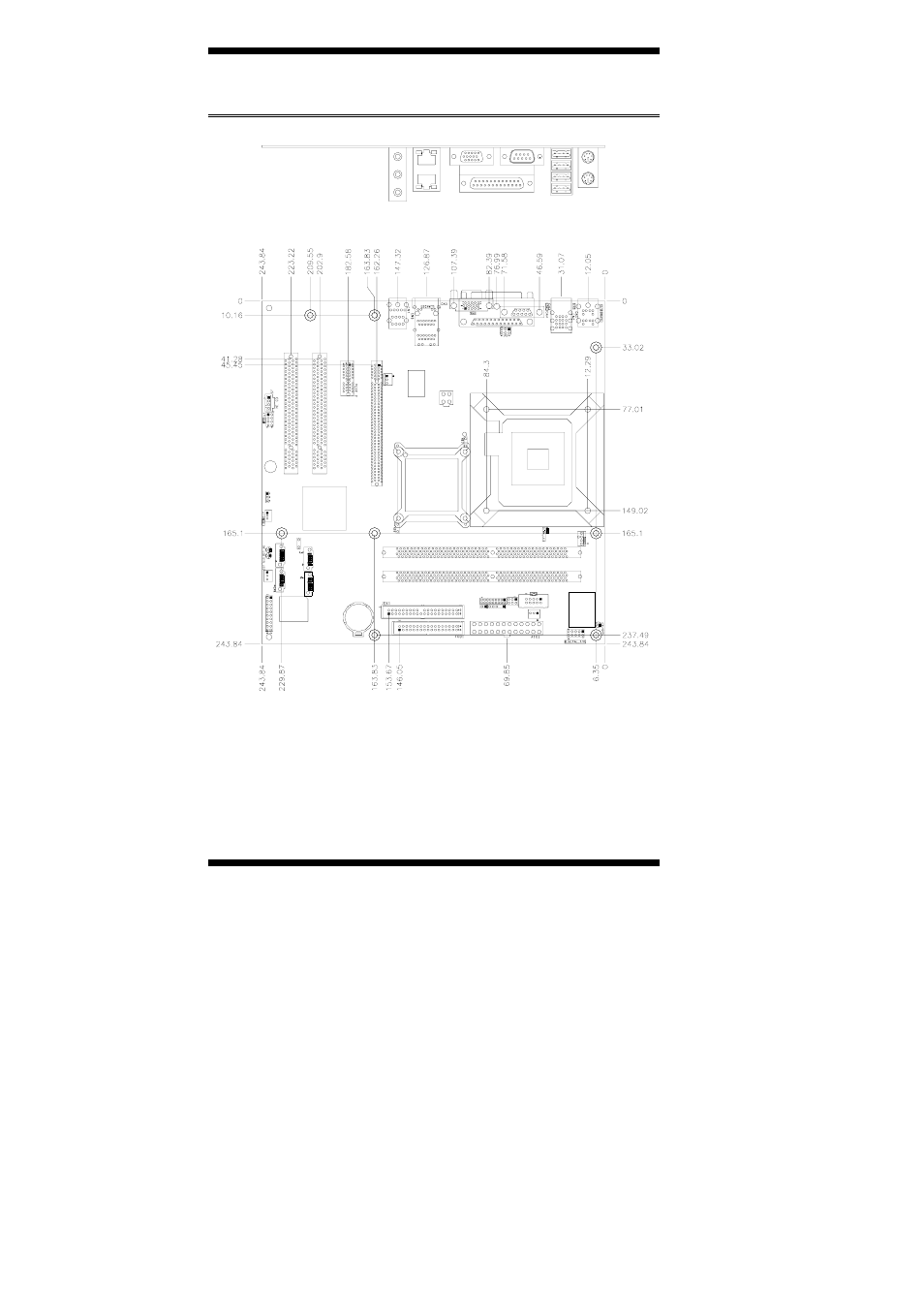 Board dimensions | Intel MB884 User Manual | Page 8 / 64