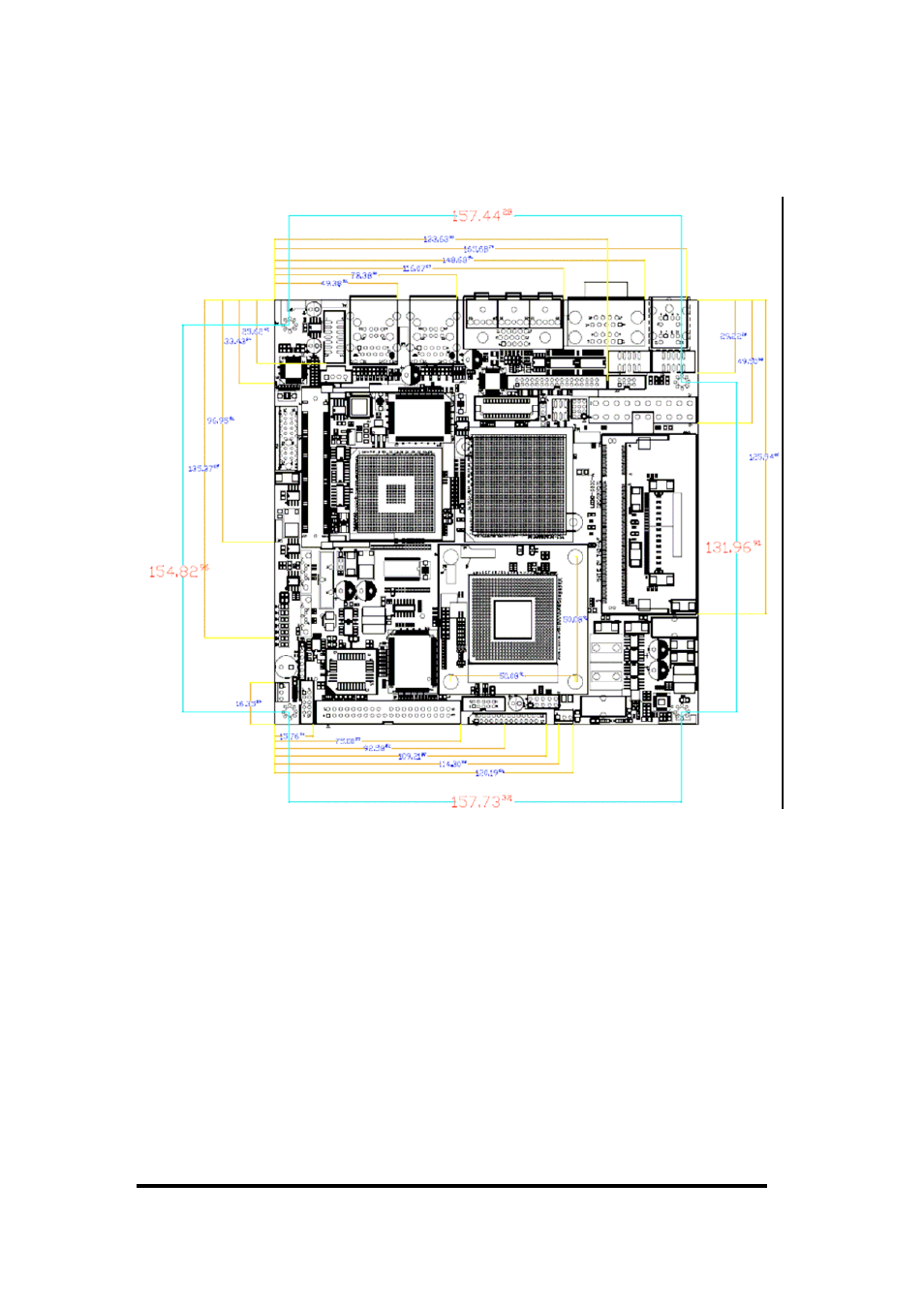 Mechanical drawing | Intel MINI-ITX BOARD AR-B1890 User Manual | Page 10 / 44