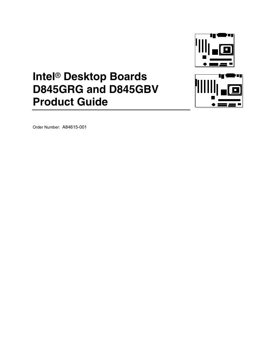 Intel D845GBV User Manual | 80 pages