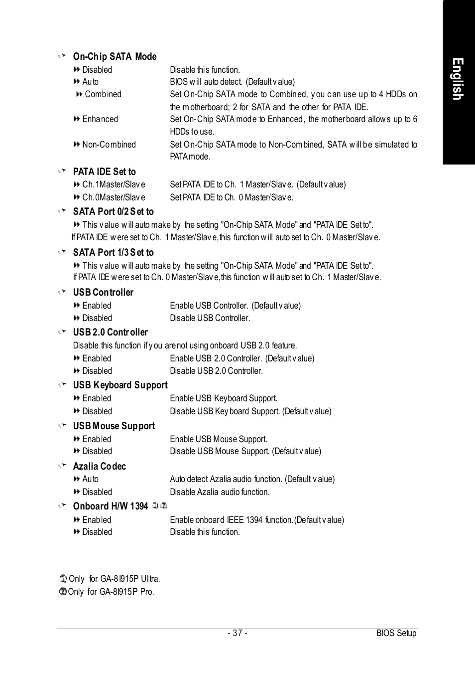 English | Intel GA-8I915P User Manual | Page 37 / 80