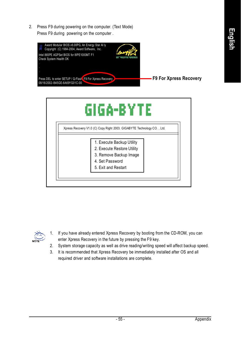 English | Intel GA-8I915P User Manual | Page 55 / 80
