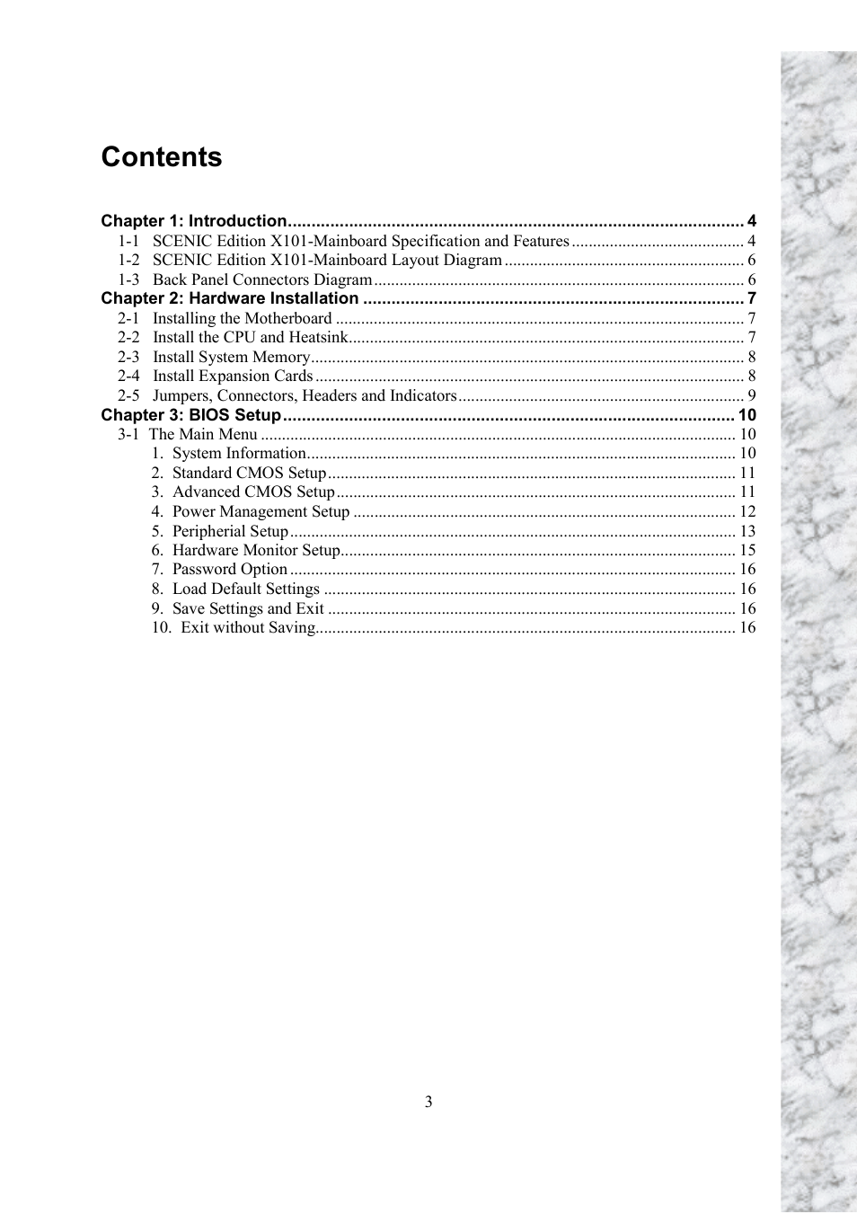 Intel Scenic Edition X101 User Manual | Page 3 / 16