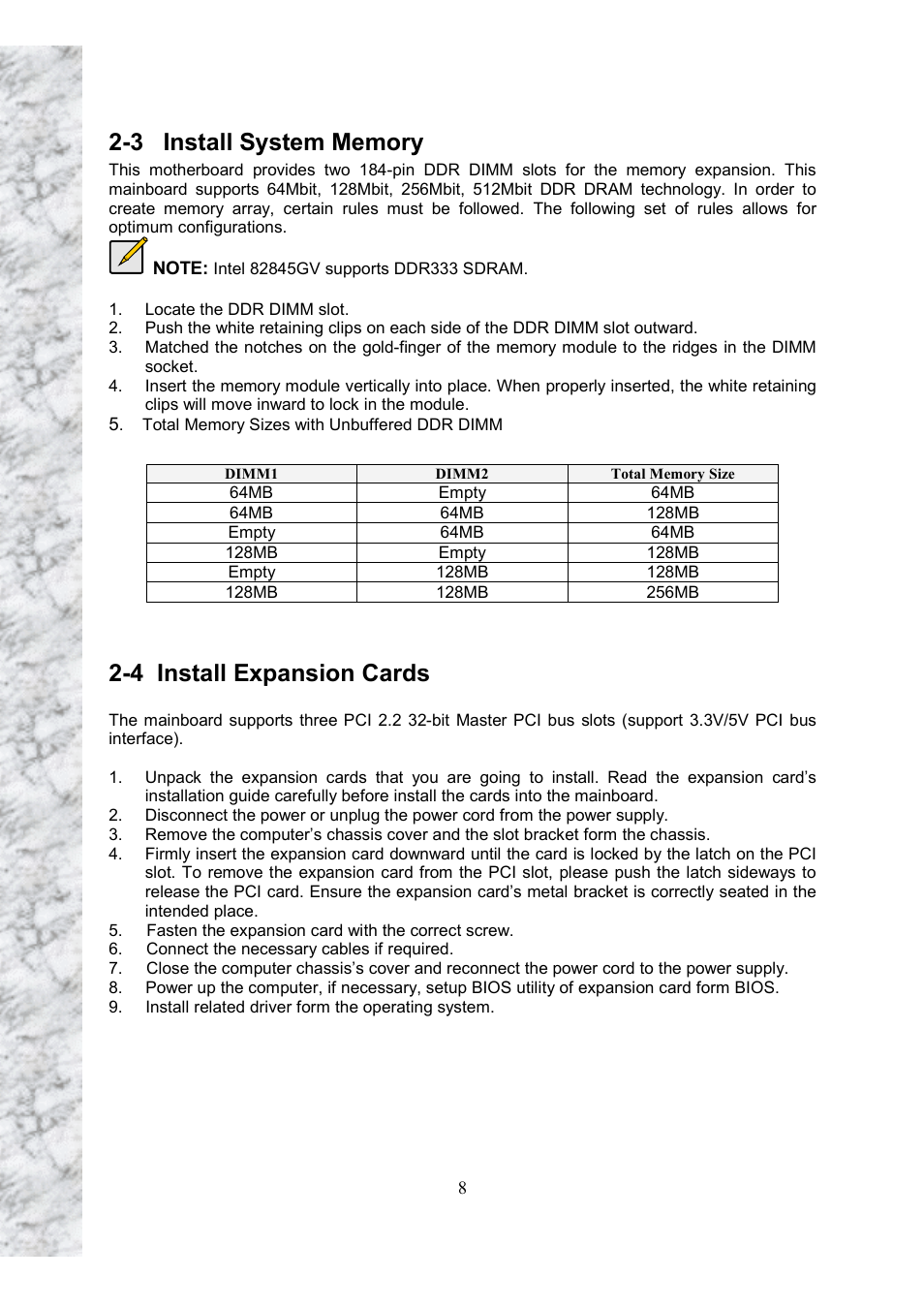 4 install expansion cards | Intel Scenic Edition X101 User Manual | Page 8 / 16