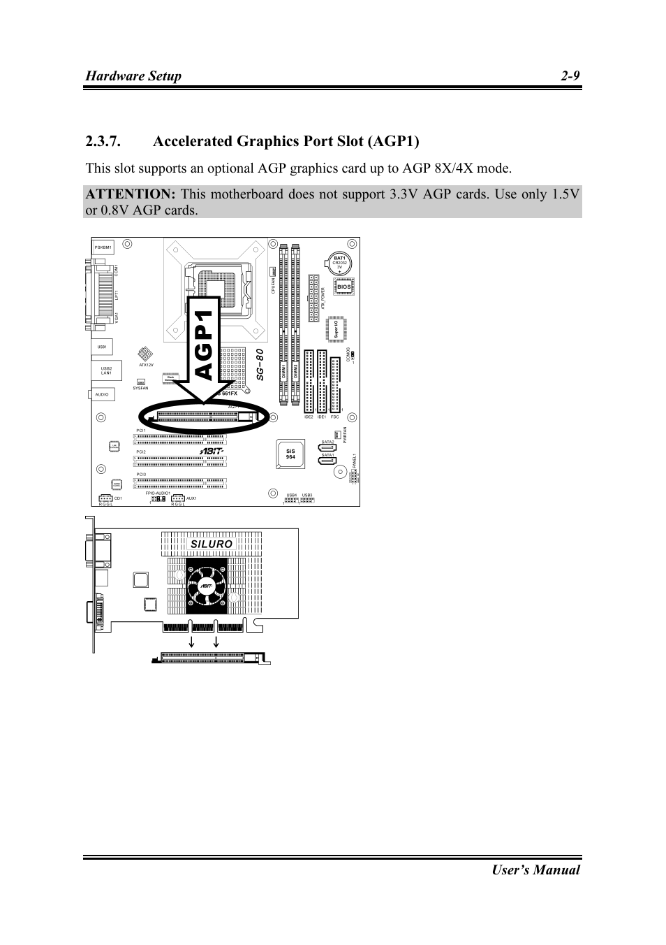 Accelerated graphics port slot (agp1), Accelerated graphics port slot (agp1) -9 | Intel SG-81 User Manual | Page 19 / 56