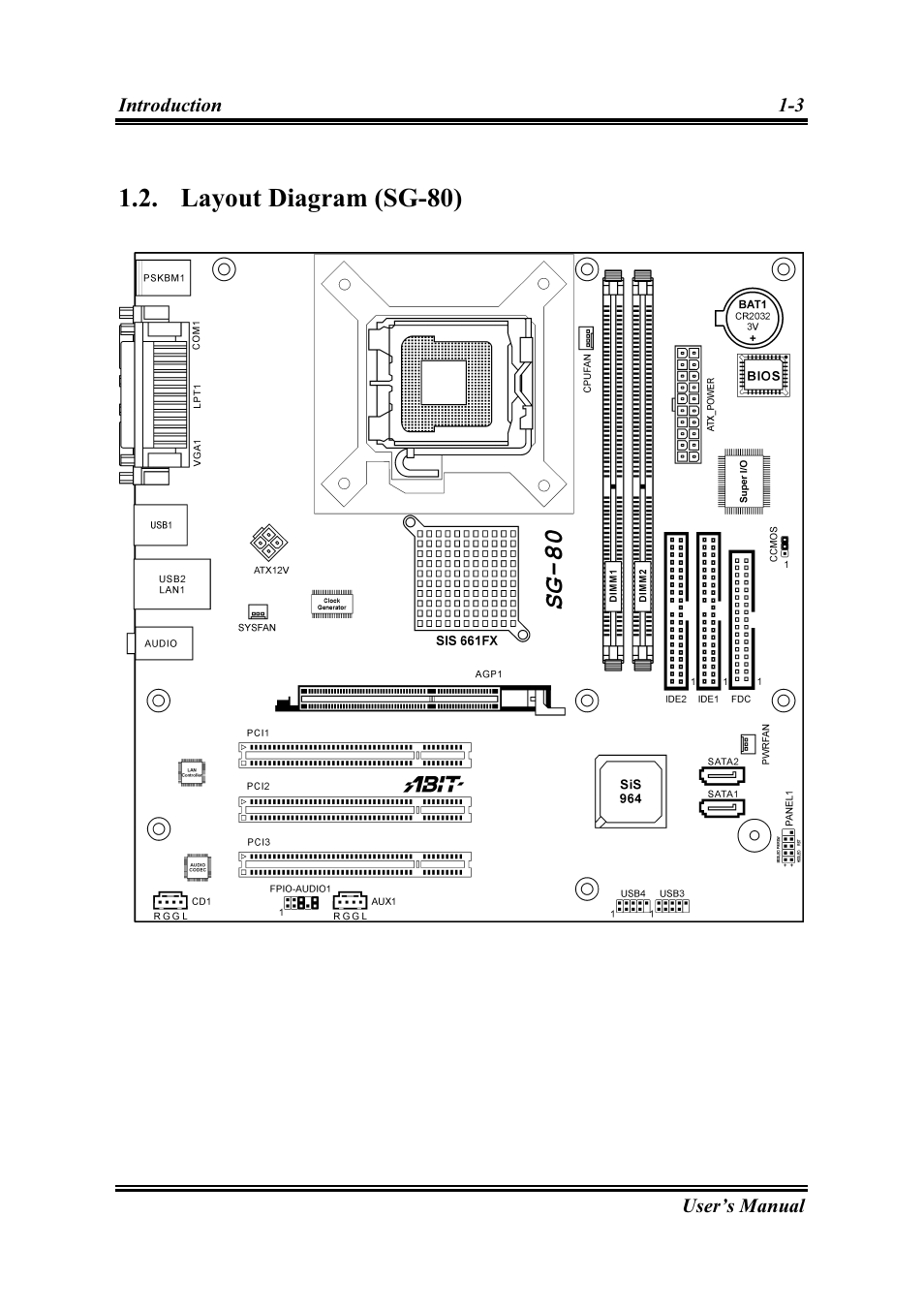 Layout diagram (sg-80), Layout diagram (sg-80) -3 | Intel SG-81 User Manual | Page 7 / 56