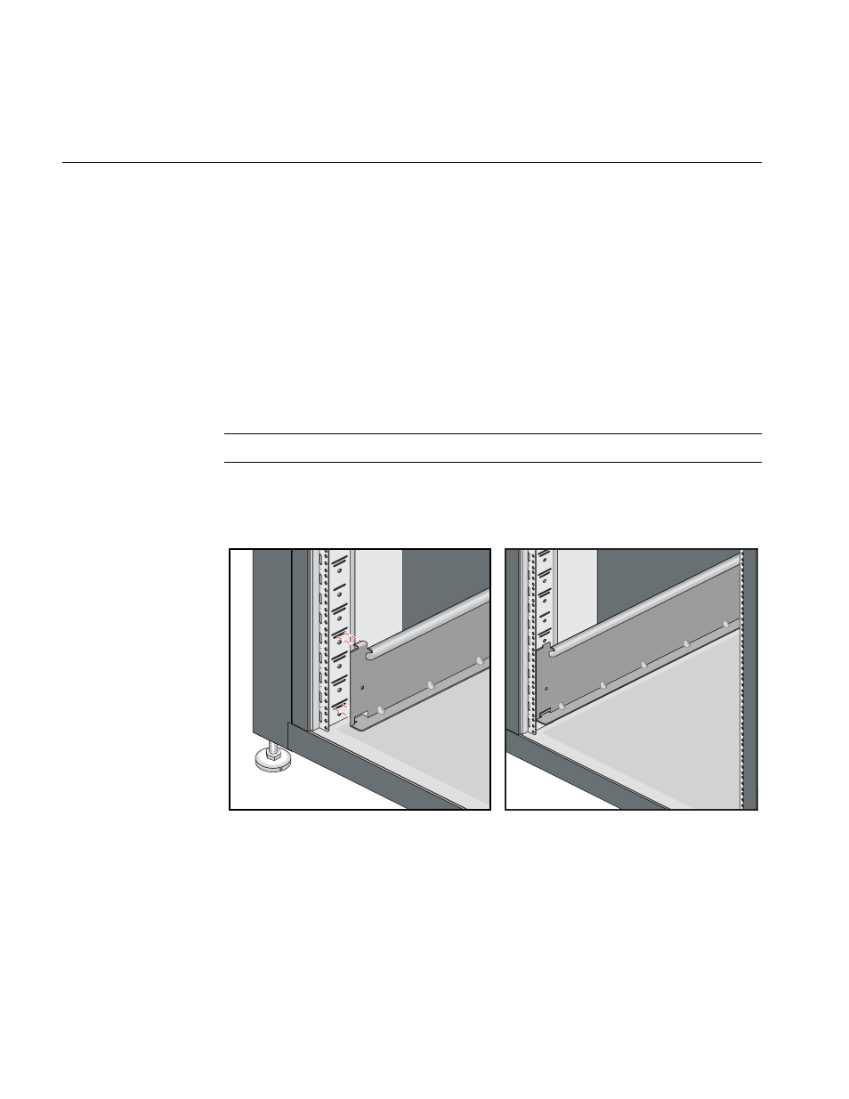 Rackmounting irus with shelf rails, Figure 1-12, Figure 1-12 installing the shelf rails in the rack | Intel SGI Altix 450 User Manual | Page 48 / 198