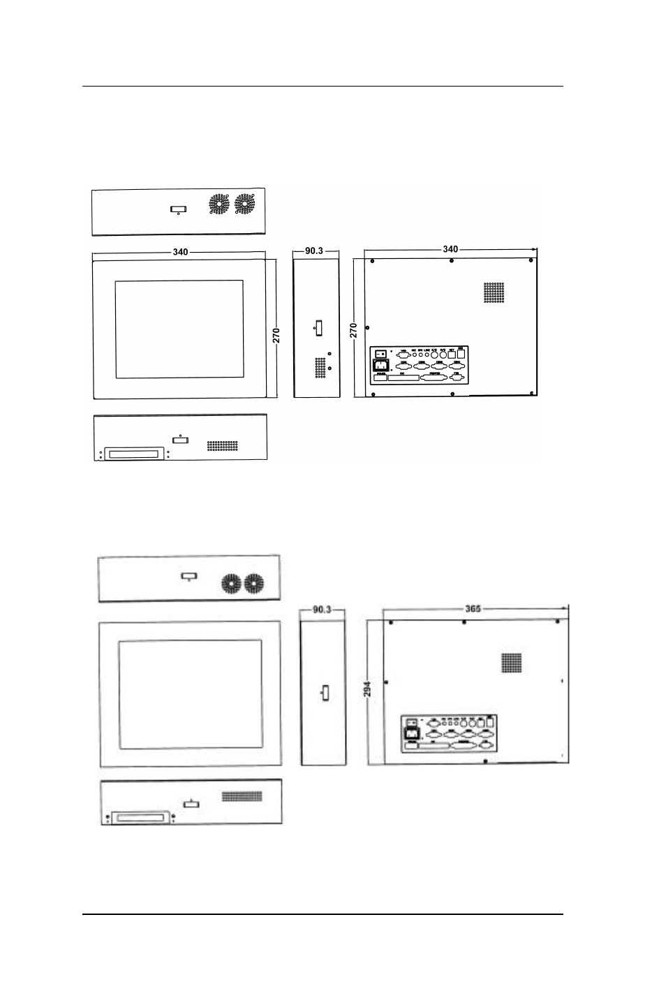 Dimensions | Intel OPEN (660) 120/140/150 II User Manual | Page 19 / 160