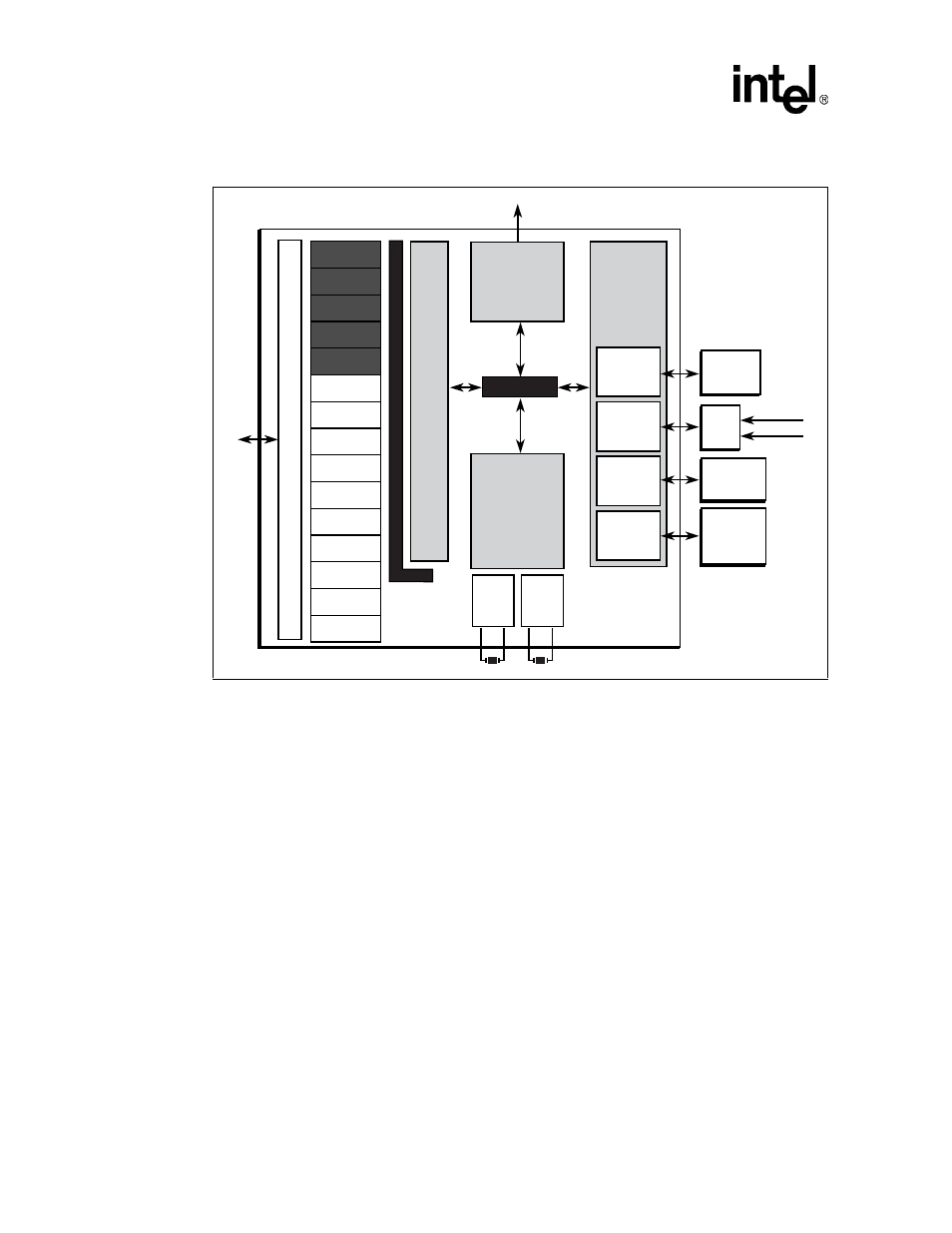 1 coprocessor 7 register 4 - psfs bit, Coprocessor 7 register 4 - psfs bit -2, Block diagram -2 | System architecture | Intel PXA255 User Manual | Page 32 / 598