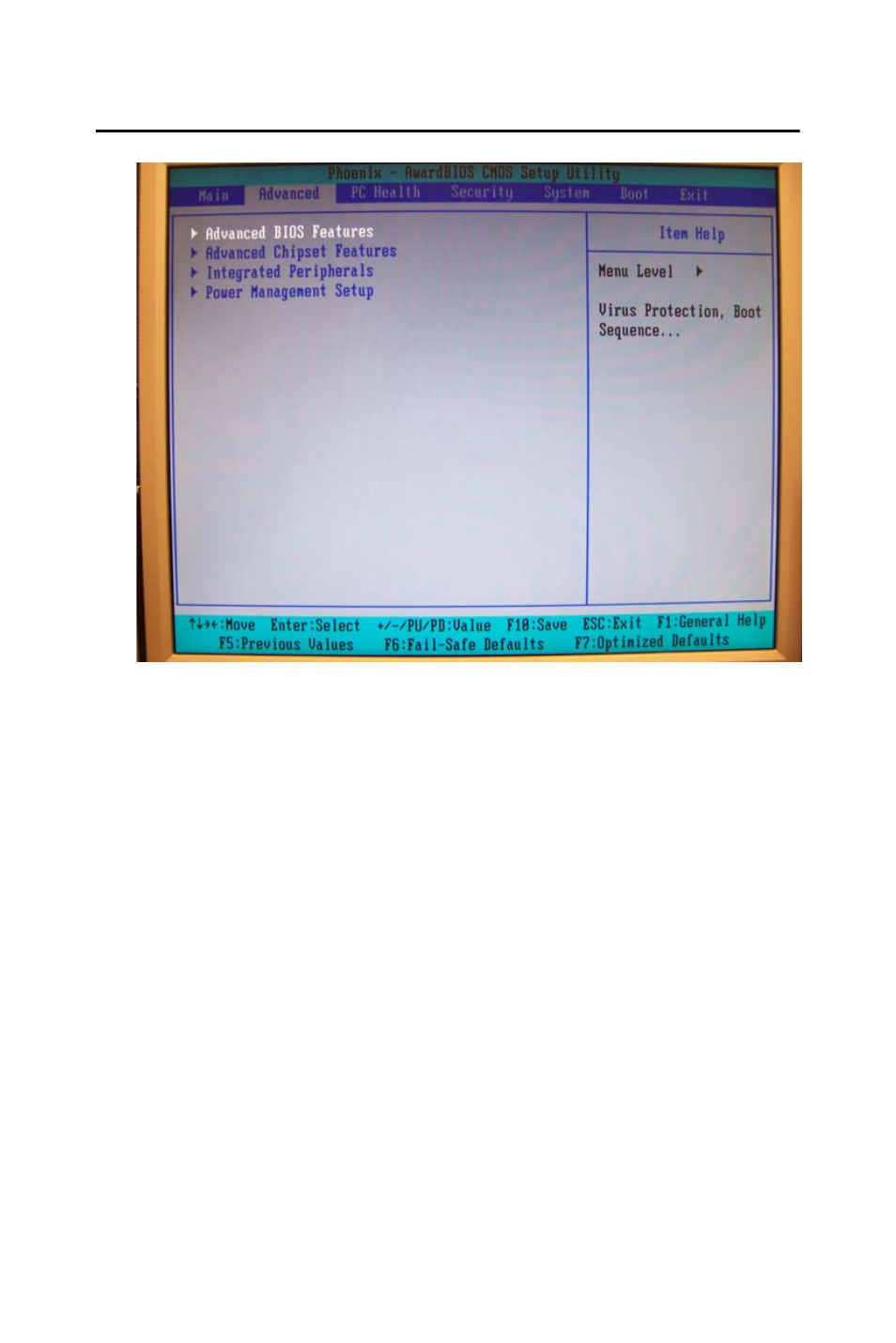 4 advanced, Advanced | Intel AIMB-253 User Manual | Page 45 / 62