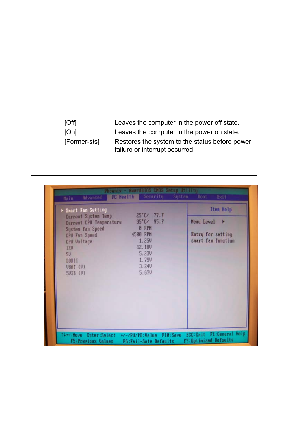 5 pc health, Figure 3.10: pc health, Pc health | Figure 3.10 pc health | Intel AIMB-253 User Manual | Page 56 / 62