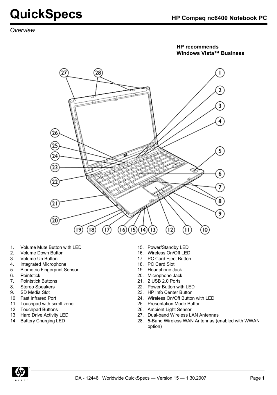 Intel Compaq nc6400 User Manual | 41 pages