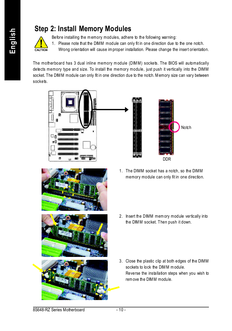 English | Intel 8S648-RZ-C User Manual | Page 10 / 40