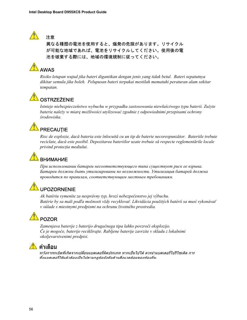 Intel D955XCS User Manual | Page 56 / 74