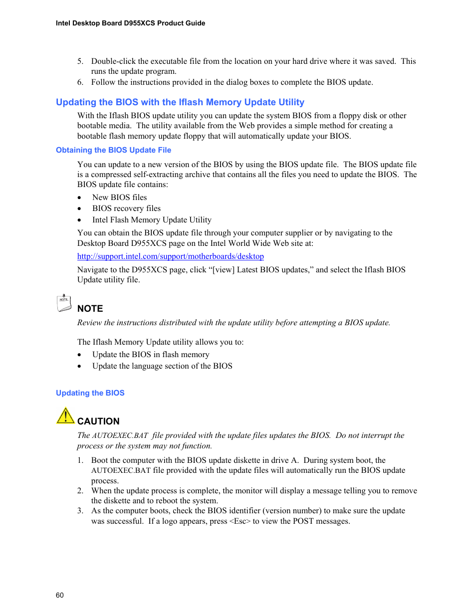 Intel D955XCS User Manual | Page 60 / 74