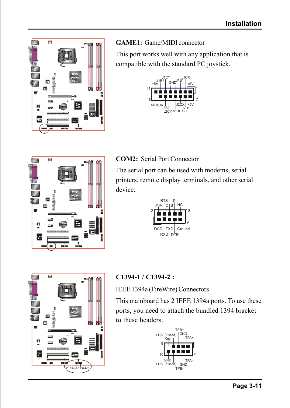 Installation, Page 3-11 | Intel I925XE User Manual | Page 27 / 82